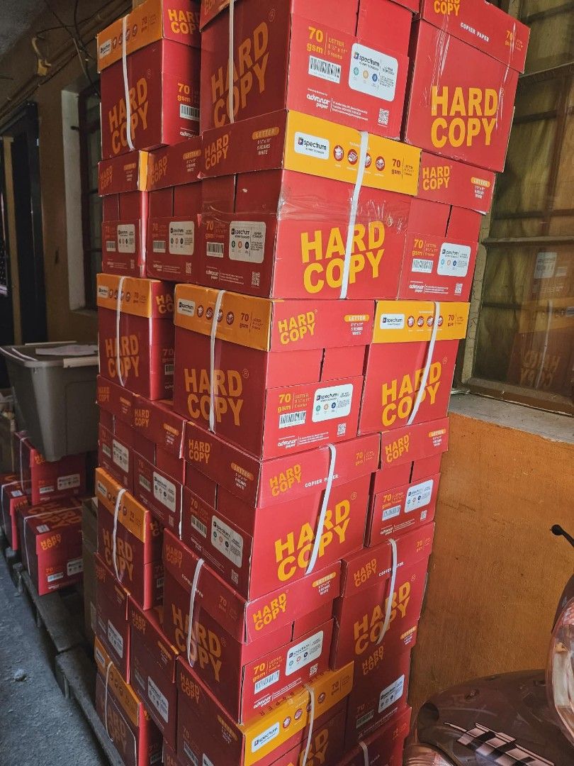 Hard Copy Bond Paper (Category: Craft Supplies & Tools) located in Quezon City. Submitted by gladyspanti (Listing ID 1443029787, Image 1). Description: - Hard Copy Paper - Standard Size - 70gsm & 80gsm - Perfect for printing and everyday use - Plenty of stock available - Great for offices and home use - Secure your paper supply today! - Location: Bagbag, Novaliches QC.