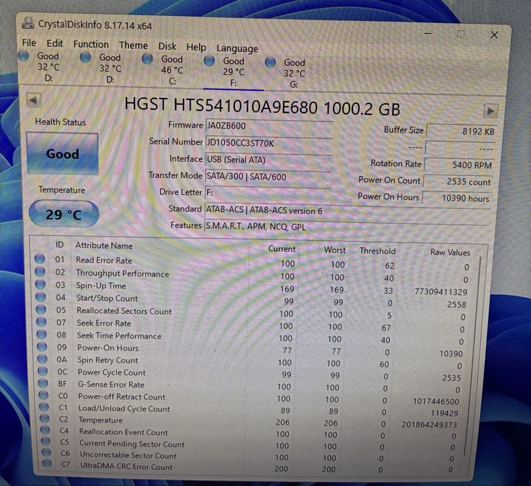 HGST 2.5 inch Hard Drive 1 TB478502940585512962