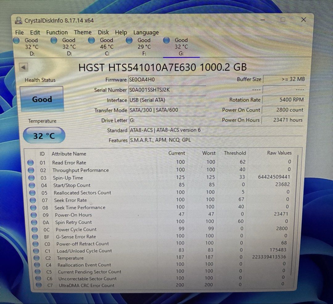 HGST 2.5 inch Hard Drive 1 TB478502940585512961
