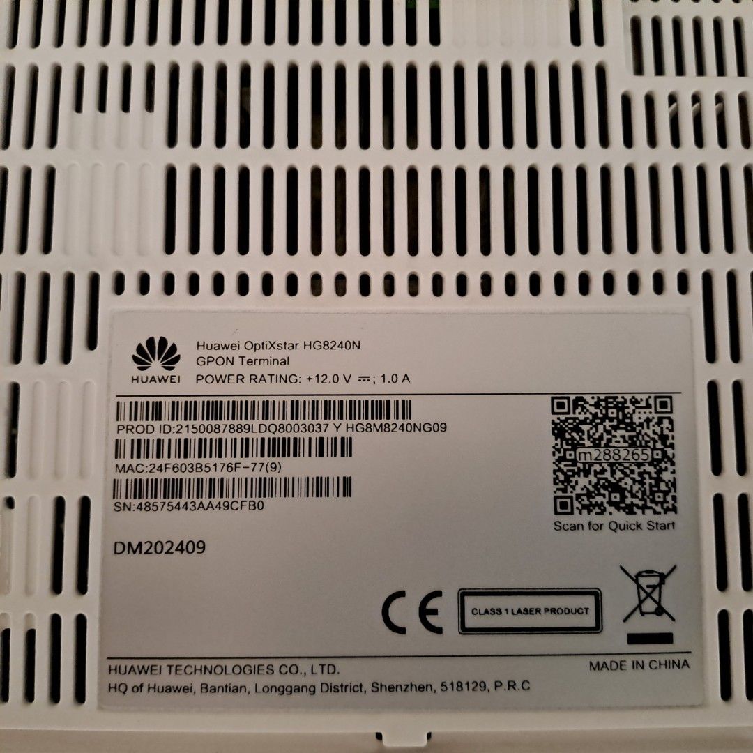 Huawei HG8240N ONT Router478359292782858242