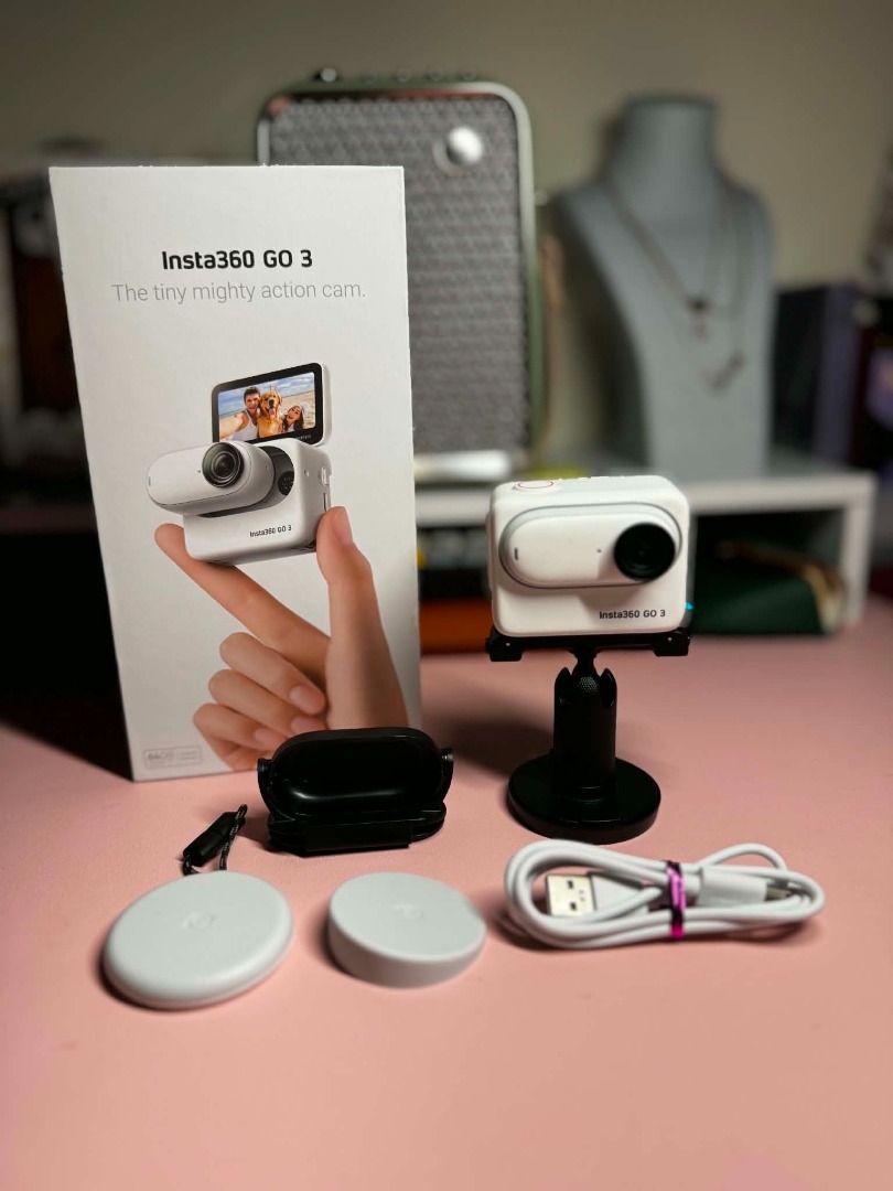 Insta360 Go 3 Action Camera (Category: Cameras) located in Manila. Submitted by lia_______ (Listing ID 1443047176, Image 1). Description: - 2 years with me - Barely used - In perfect condition - Stickers are still on - Complete with original Box.