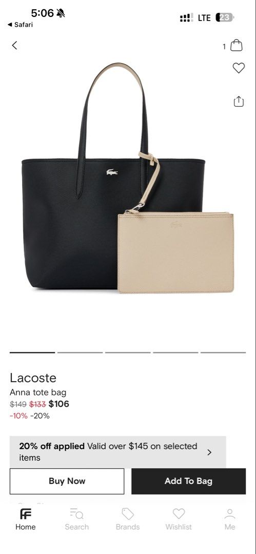 Lacoste Monogram Tote Bag (Category: Luxury Bags & Wallets) located in Davao. Submitted by genevievec57622 (Listing ID 1443020096, Image 2). Description: - Authentic Lacoste white and blue monogram tote bag. - Classic design with comfortable top handles. - Spacious interior, ideal for carrying all your essentials. - Versatile and stylish, perfect for everyday use or travel. - Easily matches with various outfits..
