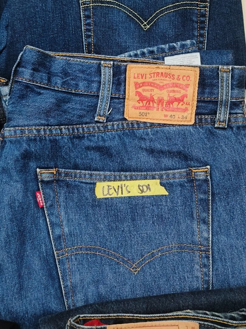 Levi's 501 Jeans W40 L34 (Category: Jeans) located in Calamba. Submitted by calmbird.6330a9 (Listing ID 1443093919, Image 1). Description: - Bundle of assorted Levi's jeans - Includes various washes and styles (dark wash, black, light blue) - Perfect for stocking up on wardrobe essentials - Please check photos for individual item details.