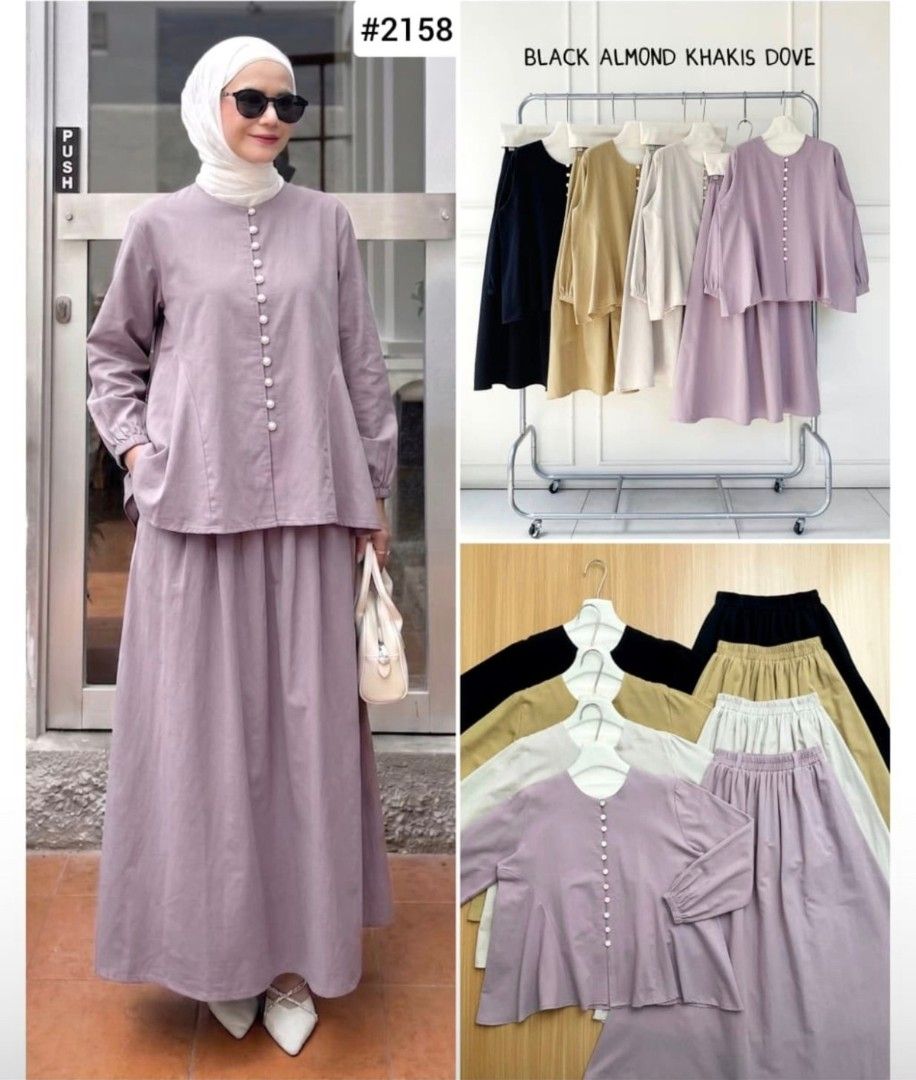 Linen Tencel Co-ord Skirt Set (Category: Sets or Coordinates) located in Singapore. Submitted by silvereast (Listing ID 1443048136, Image 1). Description: BLACK RESERVED - Skirt set in colours shown - Versatile styling: Can be worn together or separately. - Comfortable and stylish for everyday wear. .