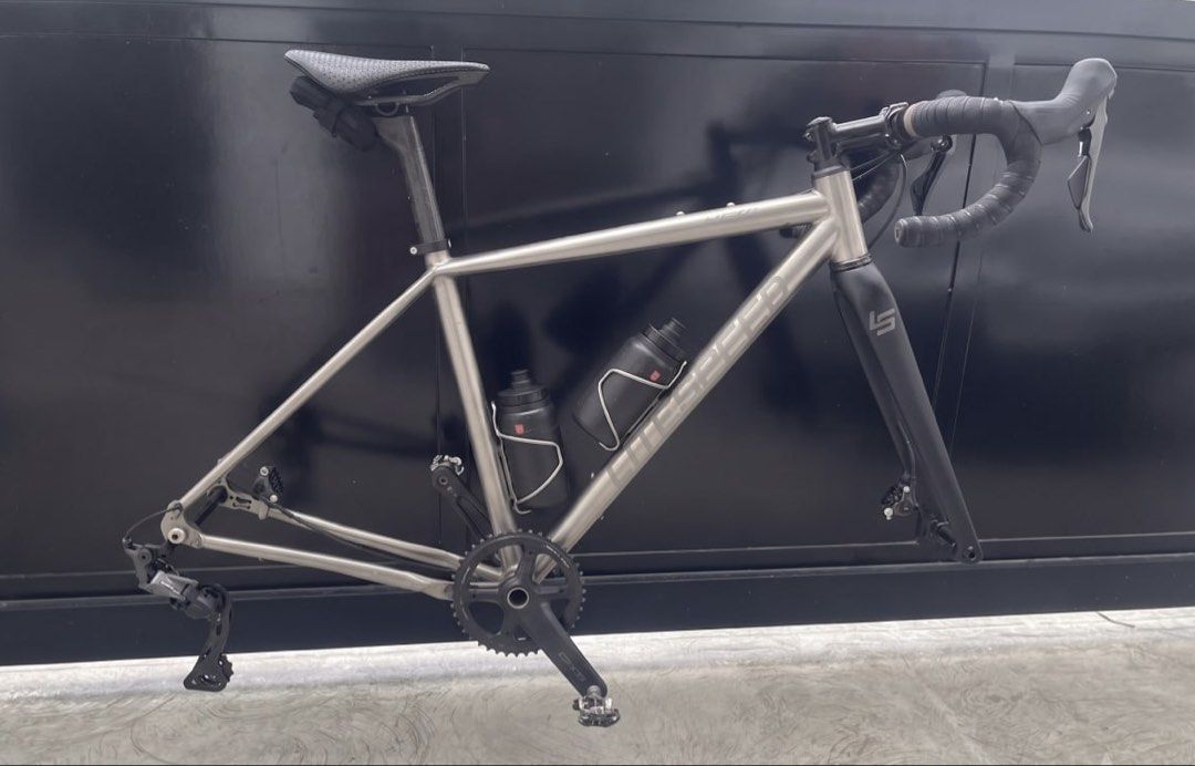 Litespeed Watia Frameset - Small (Category: Bicycles) located in Manila. Submitted by champagnepapee (Listing ID 1443021542, Image 1). Description: Litespeed Watia Frameset Size Small - Titanium frame, internal routing - 3AL/2.5V Titanium - Carbon fork - Upgraded to T47 Bb shell - Top tube mounts - listed tire clearance up to 45c Rider is 5’5”.
