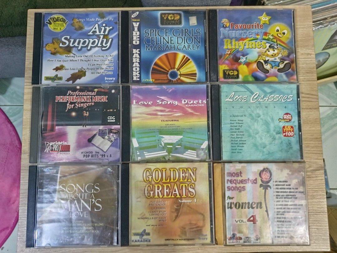 Lot Sale VCD Karaoke (Category: CDs & DVDs) located in Cavite. Submitted by bodega_ni_kiks11 (Listing ID 1443036274, Image 2). Description: 40 Pieces Orig VCD Karaoke! Pass po muna sa mga tingi tingi, ang hirap po kasi mabenta kung titingiin pa. for take all lang po! fixed na yan wag kana tumawad 😀 📍 Imus, Cavite 🛵 Gogo Xpress / J&T 💳 GCash only ❌ No reservation | No COD | No LBC Available at Bodega ni Kiks 🛒.