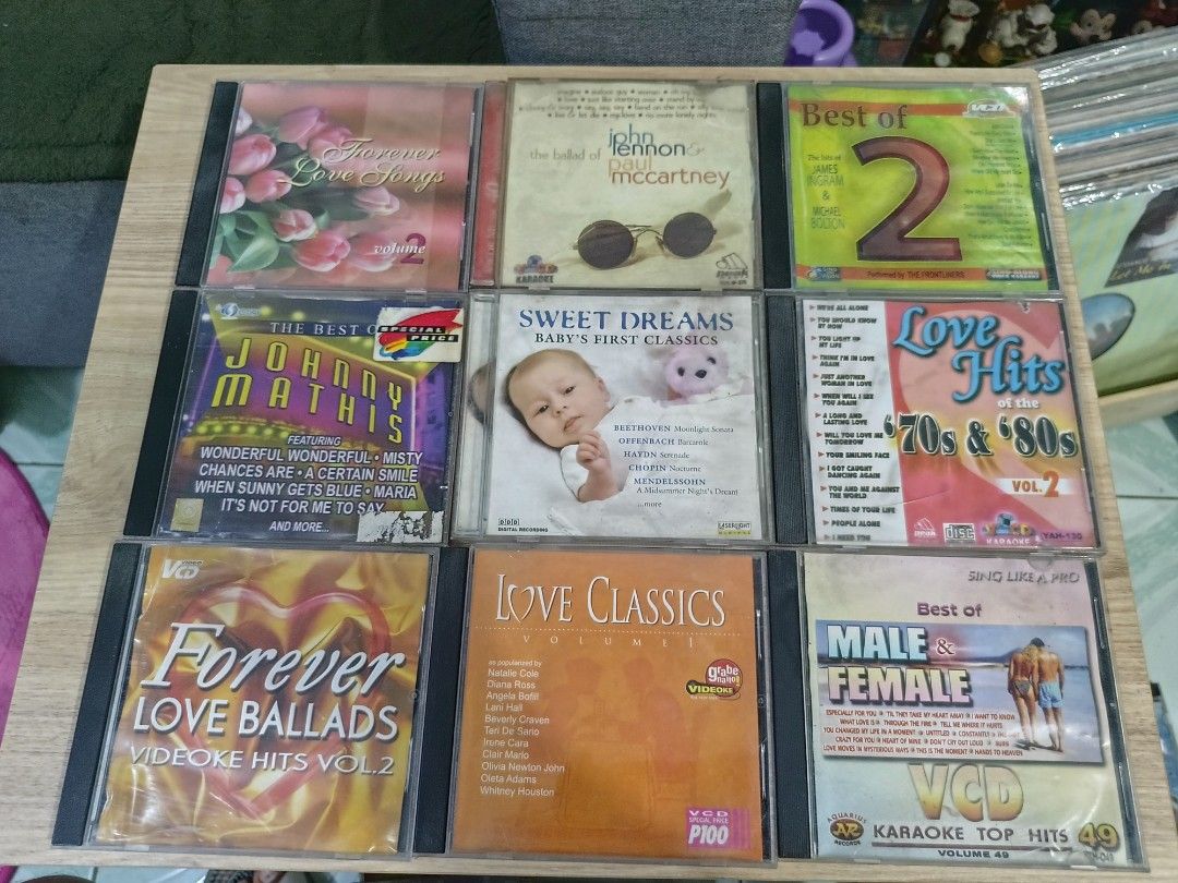 Lot Sale VCD Karaoke (Category: CDs & DVDs) located in Cavite. Submitted by bodega_ni_kiks11 (Listing ID 1443036274, Image 3). Description: 40 Pieces Orig VCD Karaoke! Pass po muna sa mga tingi tingi, ang hirap po kasi mabenta kung titingiin pa. for take all lang po! fixed na yan wag kana tumawad 😀 📍 Imus, Cavite 🛵 Gogo Xpress / J&T 💳 GCash only ❌ No reservation | No COD | No LBC Available at Bodega ni Kiks 🛒.