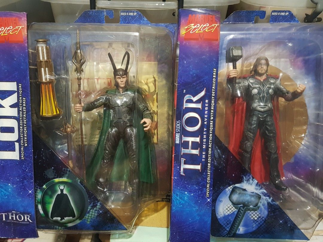 Marvel Select Thor and Marvel Select Loki (Thor 1st Movie) Avengers (Category: Figurines & Statues) located in Caloocan City. Submitted by coolwhale_8eedee (Listing ID 1442914845, Image 1). Description: 1.) Marvel Select Thor - sealed, sold as is 2.) Marvel Select Loki - sealed, sold as is Box/Packaging NOT mint ● All sales are final, no returns, no trades ● Payment: BPI, Gcash ● 1st to pay gets the item ● No reserve/reservations ● Buyer will pay