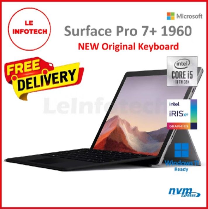 Microsoft Surface Pro 7+ 1960 with NEW Original Keyboard