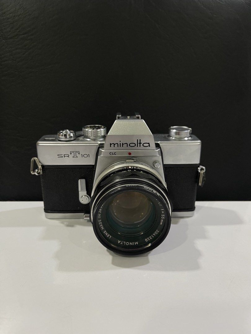 Minolta SR T 101 Film Camera (35 mm) (Category: Cameras) located in Quezon City. Submitted by SuperStarSellingP (Listing ID 1443082994, Image 2). Description: - Classic Minolta SR T 101 mechanical SLR camera - Includes MC Rokkor-PF 55mm f/1.7 lens - Film compartment is clean and ready for use - Ideal for film photography enthusiasts - A great camera for its next owner - negotiable 😊.
