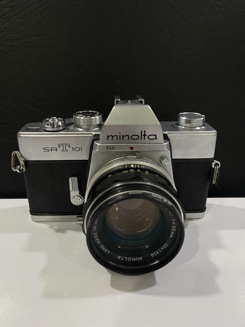 Minolta SR T 101 Film Camera (35 mm) (Category: Cameras) located in Quezon City. Submitted by SuperStarSellingP (Listing ID 1443082994, Image 1). Description: - Classic Minolta SR T 101 mechanical SLR camera - Includes MC Rokkor-PF 55mm f/1.7 lens - Film compartment is clean and ready for use - Ideal for film photography enthusiasts - A great camera for its next owner - negotiable 😊.