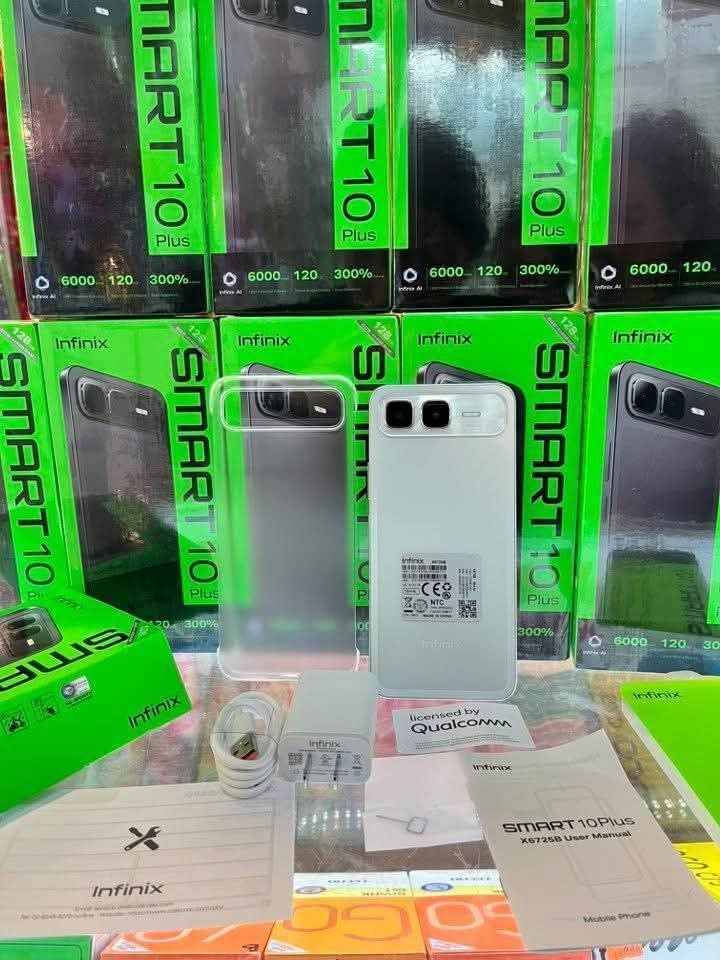 New Infinix Smart 10 Plus 8/128GB (Category: Android Others) located in Caloocan City. Submitted by geraldb25 (Listing ID 1443116941, Image 3). Description: 📲 Specs that speak volumes: ✅ Giant 6.82" HD+ IPS Display – Bigger, bolder viewing ✅ 8MP AI Dual Camera + 8MP Selfie – Snap like a pro ✅ Octa-Core Processor – Fluid multitasking ✅ 128GB ROM + 4GB RAM – Store more, lag less ✅6000mAh Battery – Power through your day & night ✅Android 15 – Light