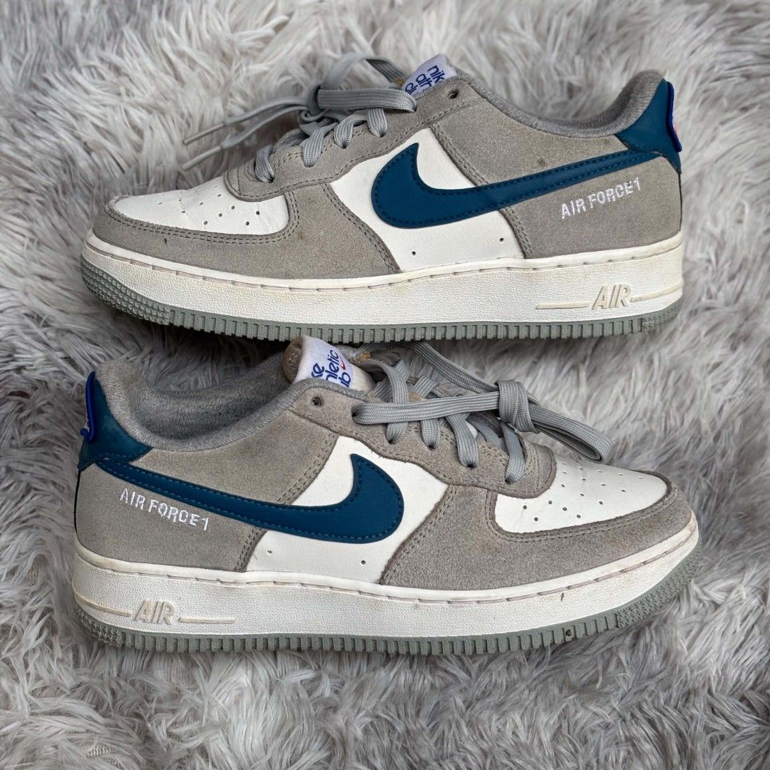Nike Airforce 1 athletic Size 7.5 womens (Category: Sneakers) located in Manila. Submitted by kijikthings (Listing ID 1442980786, Image 1). Description: 🚨AF1 '07 LV8 'Athletic Club Marina Blue' grey white blue Authentic Size: US 7.5 womens | EUR 38.5 | CM 24 🏷️ ₱ 1,499.