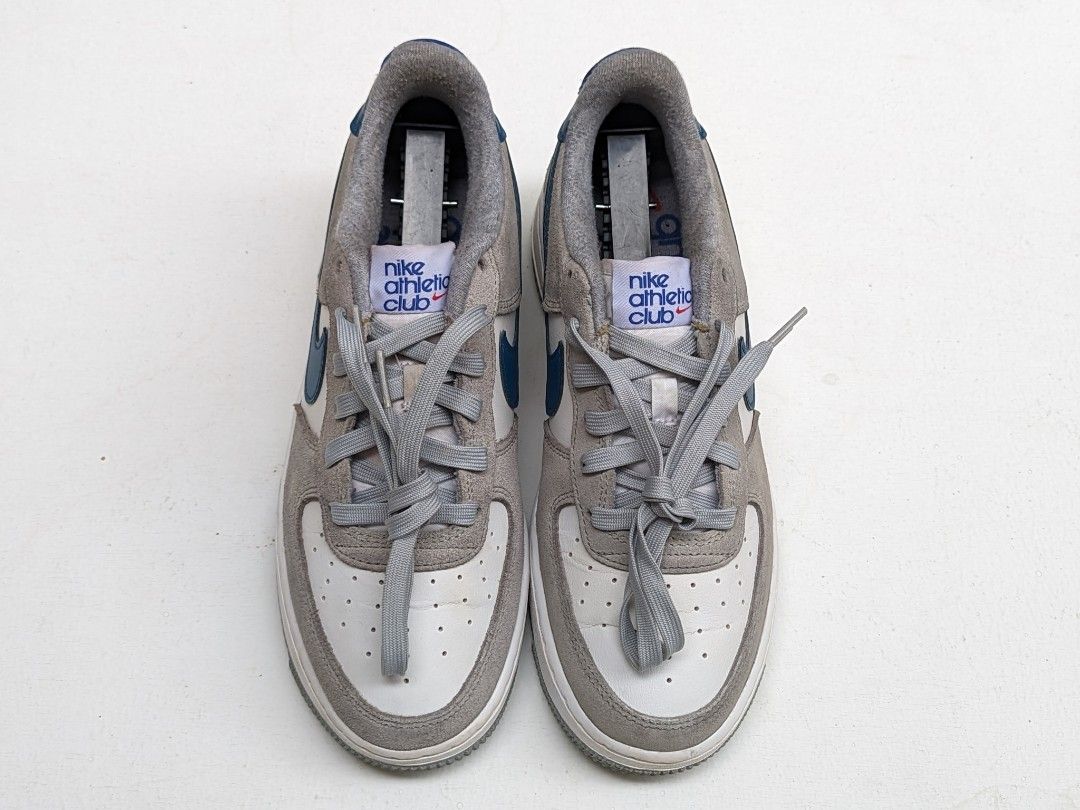 Nike Airforce 1 athletic Size 7.5 womens (Category: Sneakers) located in Manila. Submitted by kijikthings (Listing ID 1442980786, Image 2). Description: 🚨AF1 '07 LV8 'Athletic Club Marina Blue' grey white blue Authentic Size: US 7.5 womens | EUR 38.5 | CM 24 🏷️ ₱ 1,499.