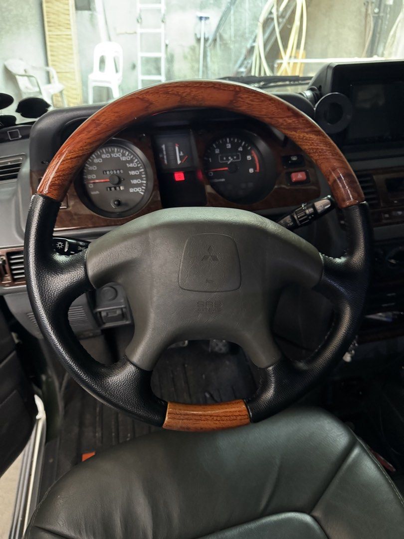 Pajero fieldmaster wood steering wheel (Category: Body Parts and Accessories) located in Quezon City. Submitted by spectre01 (Listing ID 1442974203, Image 2). Description: FOR SALE‼️ wooden steering wheel ( for fm or gen 2) BARE (no airbag and center piece) Price- 22k php Victoneta malabon Pm lang po.