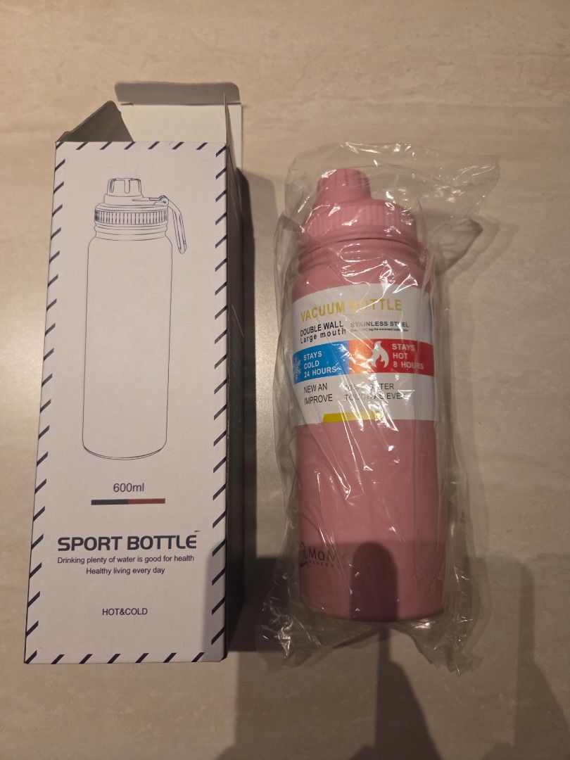 Pink Sport Bottle 600ml Hot/Cold478598453506887680