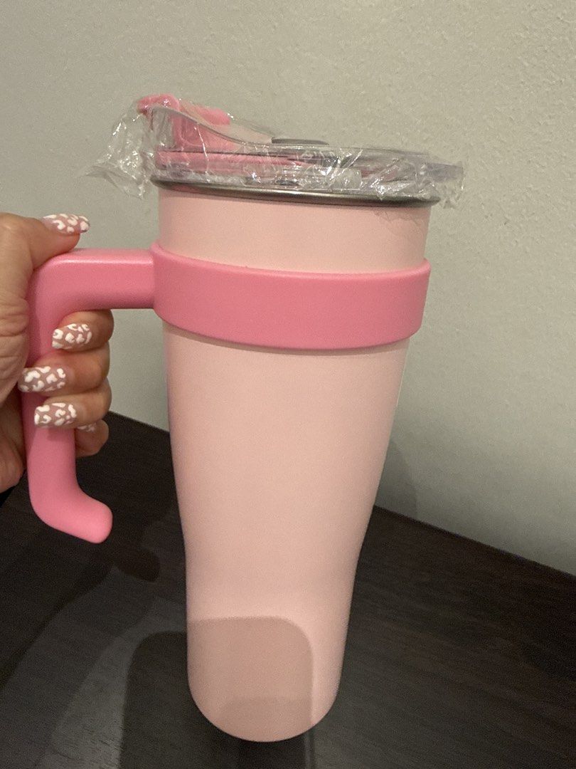 Pink Tumbler Mug with Handle478442504880148482