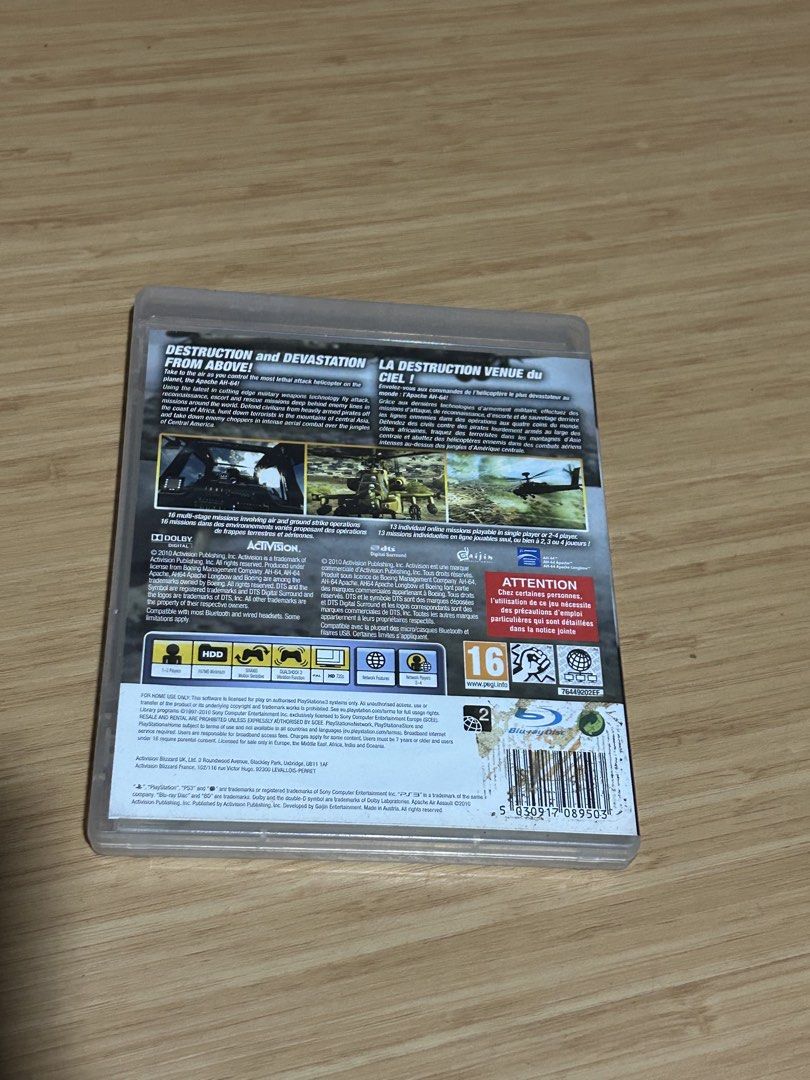ps3 apache (Category: PlayStation) located in Talisay. Submitted by artmeus (Listing ID 1443047989, Image 2). Description: untested po kasi wala na akong console player now but the last time nanood po ako nito okay panaman. payment first po thru cashg + shipping fee via jnt.