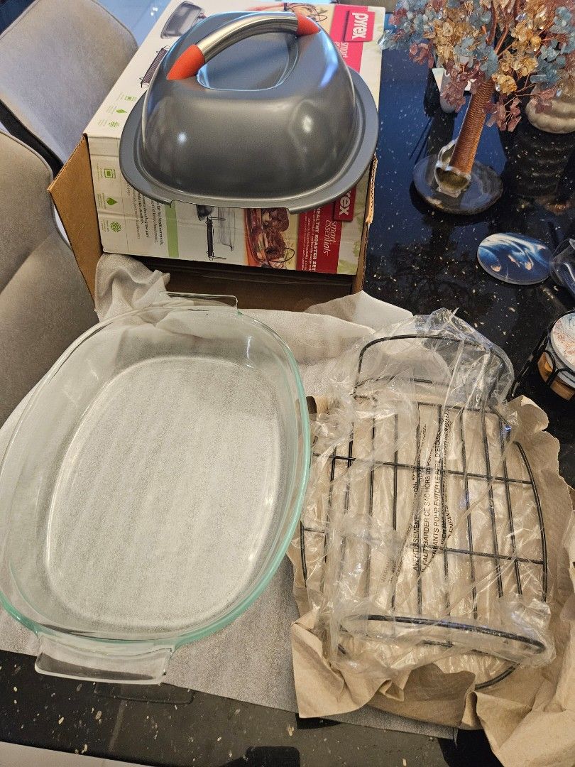 Pyrex Smart Essentials Healthy Roaster Set 3-Piece Glass478567660153088002