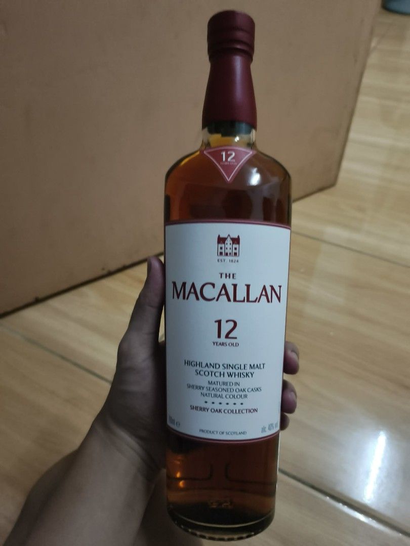 ANOTHER RUSH MACALLAN 12!! 5K ONLY!! (Category: Beverages) located in Manila. Submitted by joshua1221 (Listing ID 1443105574, Image 2). Description: - The Macallan 12 Years Old Highland Single Malt Scotch Whisky - Matured in seasoned oak casks - Part of the Sherry Oak Collection - Ideal for whisky collectors or as a special gift.