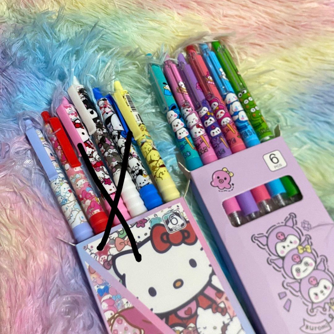 Sanrio Pen Set (Category: Stationery & School Supplies) located in Bulacan. Submitted by cute.finds.ph (Listing ID 1442484398, Image 1). Description: -₱70 each set -6pcs per set -2 sets each .