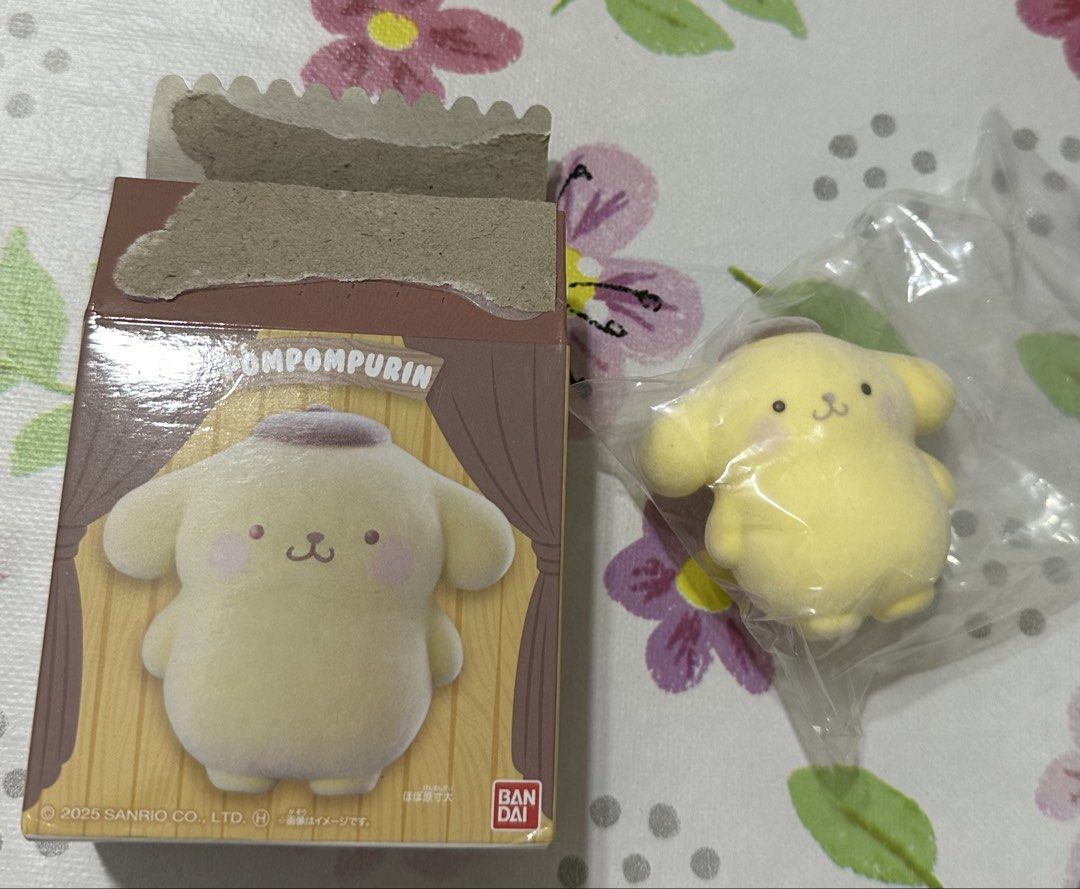 Sanrio Pompompurin Figure Bandai 2025 (Category: Designer & Blind Box Toys) located in Singapore. Submitted by jjzone (Listing ID 1442990413, Image 1). Description: - Authentic Pompompurin figure - Brand new, still sealed in original plastic packaging - Comes with original box.