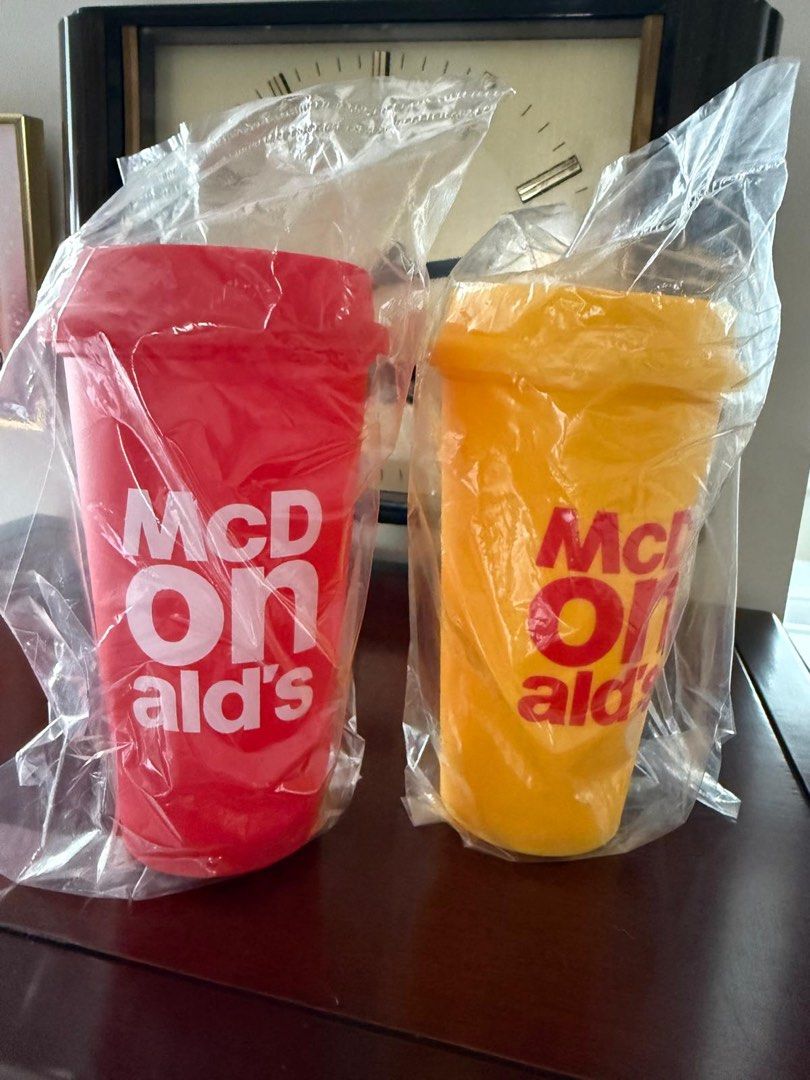 Set of 2 McDonald's Cups - Red and Yellow