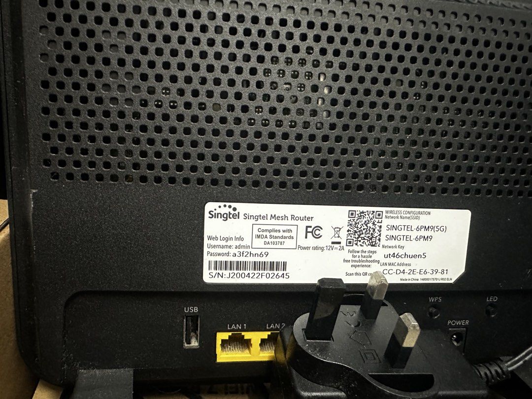 Singtel WiFi Mesh Router System with 4 Units478522146796359681