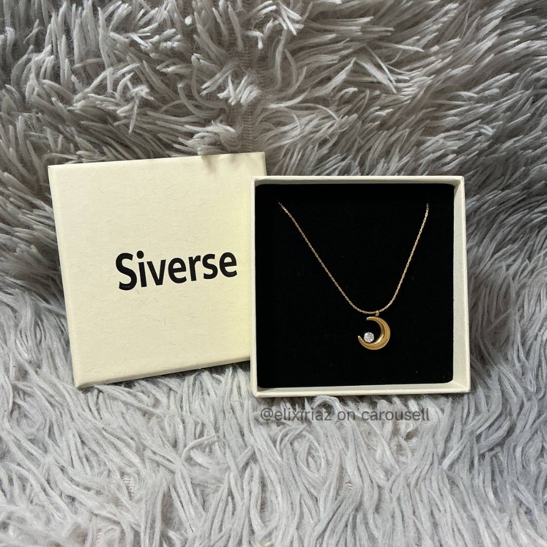 Siverse Half Moon Necklace (Category: Necklaces) located in San Fernando. Submitted by elixiriaz (Listing ID 1442984161, Image 2). Description: READ FIRST!! - brand new - non-tarnish MOD: jnt only MOP: gcash/Maribank sf will be shouldered by buyer.
