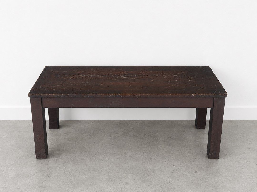 Solid wood bench/table (Category: Chairs) located in Kuala Lumpur. Submitted by nvna88 (Listing ID 1443067434, Image 1). Description: Solid wood piece with character L100cm W37cm H45cm.