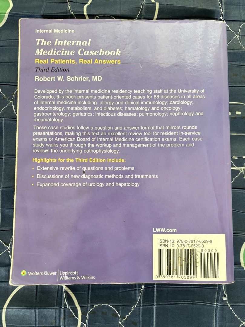 The Internal Medicine Casebook (3rd Ed.) (Category: Textbooks) located in Cavite. Submitted by prelovedbyeunjay (Listing ID 1442967349, Image 2). Description: .