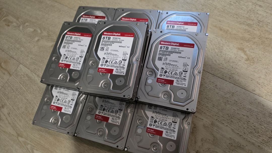 [USED] Multiple Western Digital 8TB WD Red NAS Hard Drive