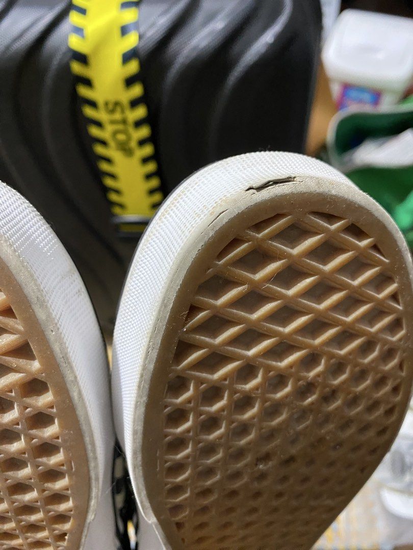 Vans x Marvel Classic Slip-On sneakers (Category: Sneakers) located in Makati City. Submitted by lasthing.22 (Listing ID 1443059561, Image 3). Description: These Vans x Marvel Classic Slip-On sneakers feature a vibrant green Hulk fist graphic printed over the signature black and white checkerboard pattern. RFS: Naka stock Location: Makati City MOP: Gcash MOD: J&T/Lalamove.