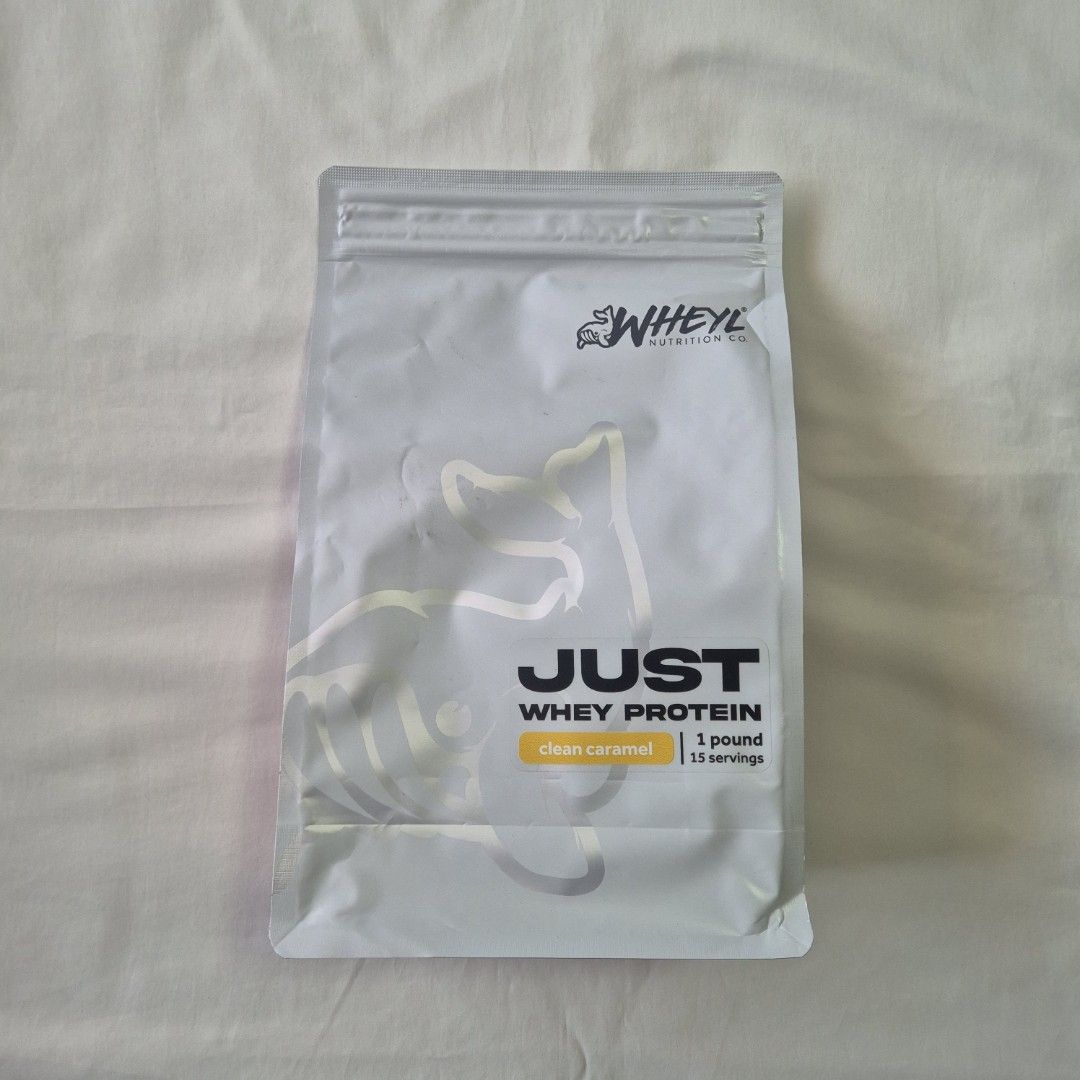 Wheyl JUST Whey Protein 1 lb (Category: Sports & Fitness Nutrition) located in Makati City. Submitted by raceday.rdy (Listing ID 1414408001, Image 3). Description: 1099 each, fixed price Flavors: Naked White, Salted Chocolate, Clean Caramel, Melon Milk, and Strawberry Milk Brand new, sealed Best Before: Late 2027 to Early 2028 1 lb = 15 servings.