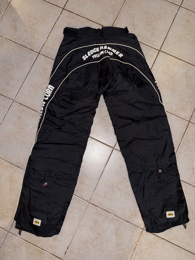 Yellow Corn Sledge Hammer Motorcycle Riding Pants Black M (Category: Helmets and other Riding Gears) located in Manila. Submitted by its.mickey (Listing ID 1443093547, Image 2). Description: Adjustable waist! Length is around 43inches Found similar listing on other website that sells this item aswell around 6k. - Yellow Corn motorcycle pants - Size: Medium (M) - Color: Black with white piping and lettering - Branding: 'Sledge Hammer' and 'Yellow 