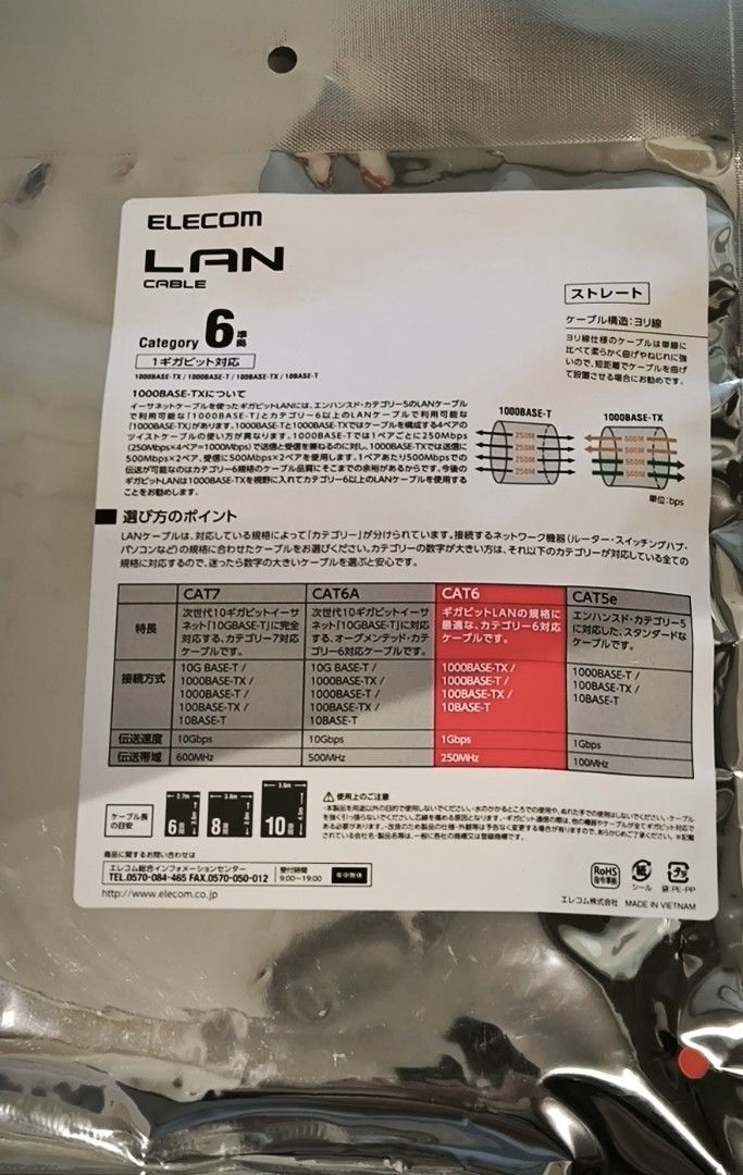 20-meter Elecom Cat-6 Ethernet LAN cable in blue479349743257528324