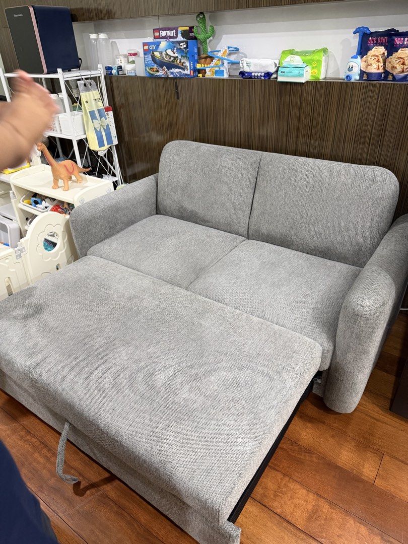 Akemi Sofa Bed (Category: Sofas) located in Puchong. Submitted by syarifahalwina (Listing ID 1443220722, Image 2). Description: Can open into a sofa bed. Condition good like new..