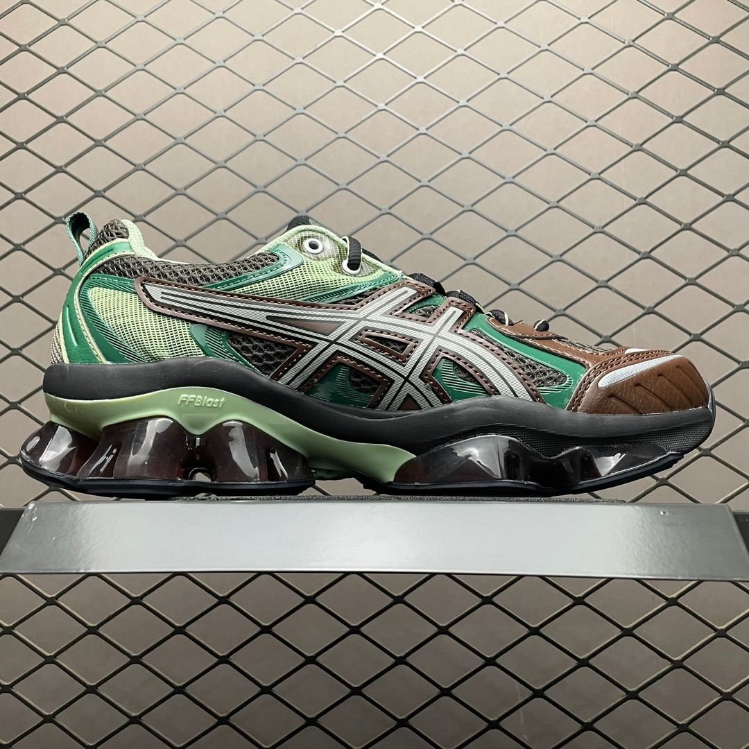 Asics Gel-Quantum Brown Green Chunky Bubble Midsole Mesh Sneakers (Category: Sneakers) located in Singapore. Submitted by veritynew66 (Listing ID 1443215770, Image 3). Description: .