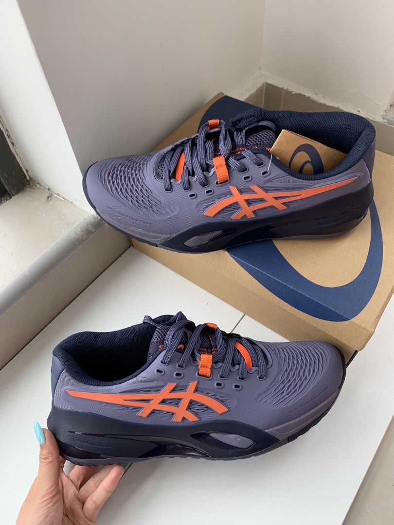 ASICS GEL-RESOLUTION X CLAY Versatile and Comfortable Low-Top Tennis Shoes in Purple (Category: Sneakers) located in Singapore. Submitted by heymissnicole (Listing ID 1443193438, Image 1). Description: Limited stock & limited sizes. First come, firstserved. 🎁Supports viewing real photos.