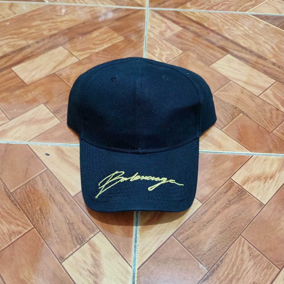 BALENCIAGA BRIM GOLD STITCHING DESIGN DADHAT (Category: Caps & Hats) located in Quezon City. Submitted by jedcapsmania (Listing ID 1443206684, Image 1). Description: BALENCIAGA BRIM DESIGN (MENS & WOMENS) • DadHat Hat🧢 • Brandnew & Legit 💯 • Price: 1380 • Courier: LBC/Lalamove • Payment: GCash/Bank transfer • Location: Munoz proj8 Qc📍 PAYMENT FIRST | NO COD | NO RESERVATION DM FOR FASTER TRANSACTIONS 📩.