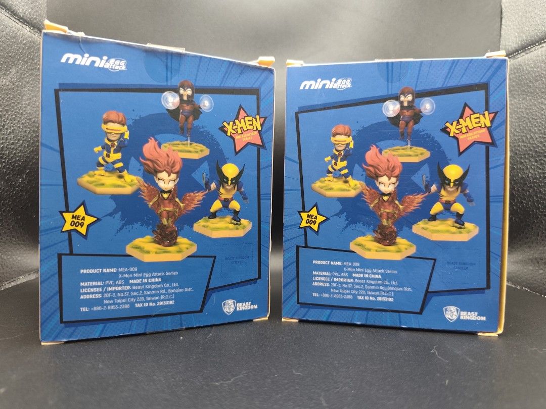 Beast Kingdom Egg Attack X-Men Dark Phoenix Action Figure (2 pcs) (Category: Figurines & Statues) located in Rizal. Submitted by royalty1998 (Listing ID 1443308782, Image 2). Description: - Beast Kingdom Egg Attack X-Men Action Figures - Features Dark Phoenix - Perfect for X-Men fans and collectors - Figures are in original, unopened packaging.