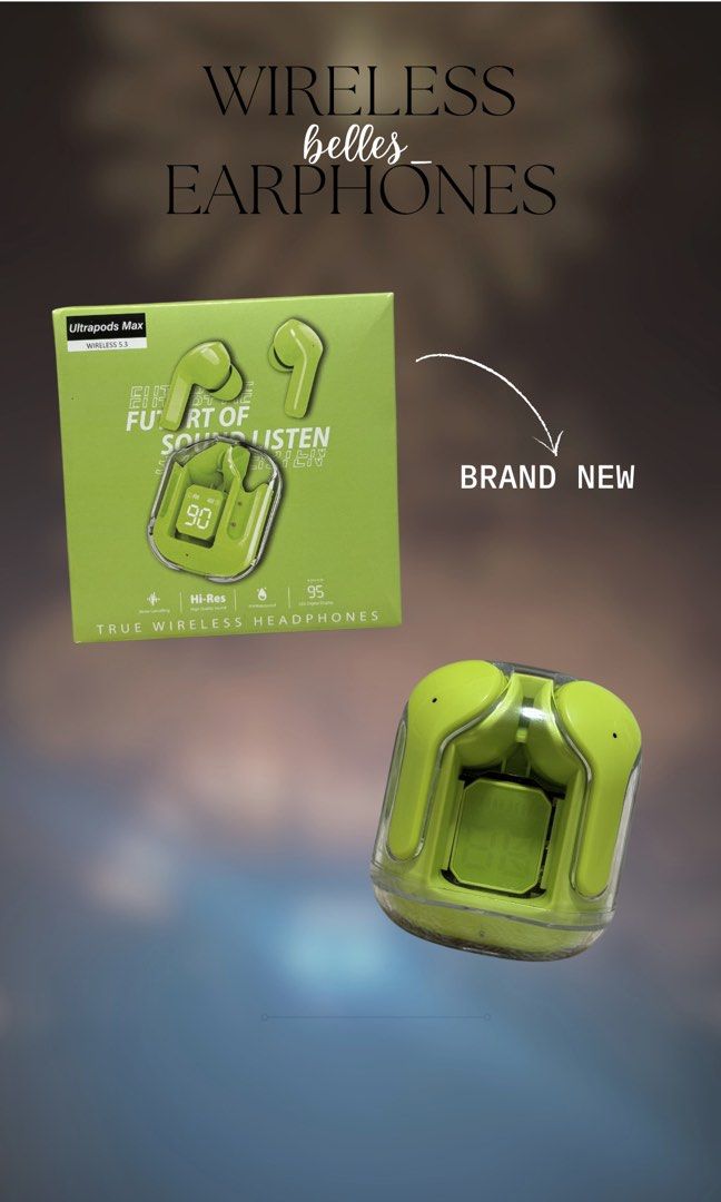 BRAND NEW WIRELESS EARPHONES (Category: Earphones) located in San Fernando. Submitted by belles_ (Listing ID 1441908719, Image 1). Description: - New - Nabuksan lang pero di nagamit - Comes with charger cord - DM for more photos - Decluttering my space - Inspected, cleaned, and ready to ship - Shipping via J&T|Buyer covers shipping fee - Payment via Maya|No COD - Shipping after payment is received|Screenshot of payment receipt required .