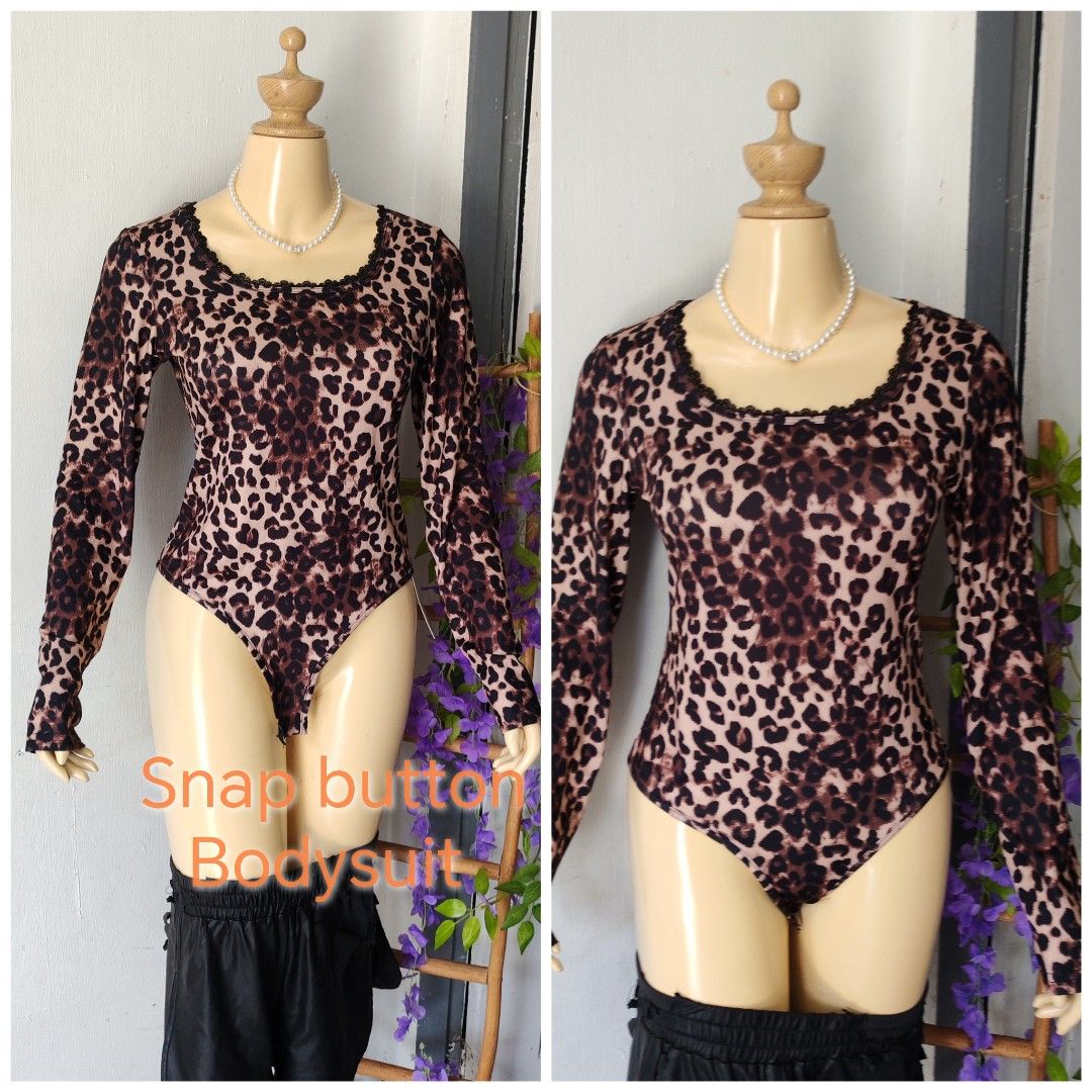 Brown Leopard Print Long Sleeve Bodysuit Top (Medium) Tops (Category: Longsleeves) located in Calapan. Submitted by Castleel03 (Listing ID 1443136073, Image 3). Description: Brändnew Brown Leopard print Bodysuit Top snap button (pang tuck in) long sleeve Size: Medium on tag ❌NO HAGGLING ❌ ❌NO TO LOWBALLERS ❌.