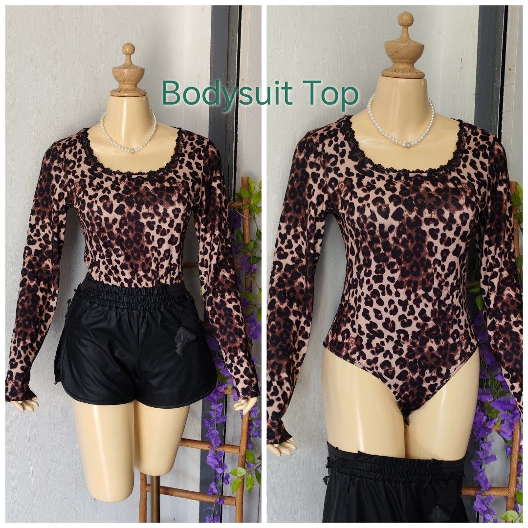 Brown Leopard Print Long Sleeve Bodysuit Top (Medium) Tops (Category: Longsleeves) located in Calapan. Submitted by Castleel03 (Listing ID 1443136073, Image 1). Description: Brändnew Brown Leopard print Bodysuit Top snap button (pang tuck in) long sleeve Size: Medium on tag ❌NO HAGGLING ❌ ❌NO TO LOWBALLERS ❌.