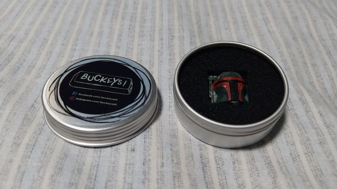 Buckeys Boba Fett artisan keycap (Category: Computer Keyboard) located in Pasig City. Submitted by gunmetalgrey31 (Listing ID 1443262139, Image 1). Description: For sale only not for trade Buckeys Boba Fett artisan keycap 1K FIRM item is in Pasig, Metro Manila buyer handles shipping cost.