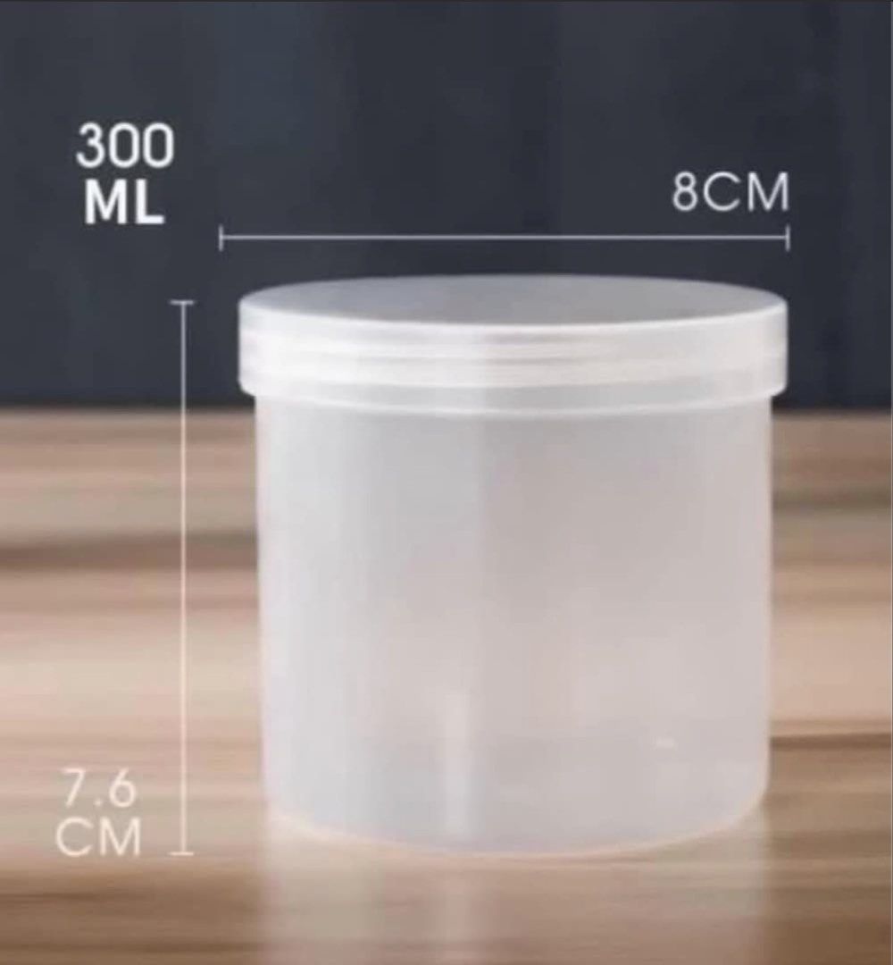 (bulk welcome) BN 300ml Semi-Clear Plastic Storage Jars with Lids