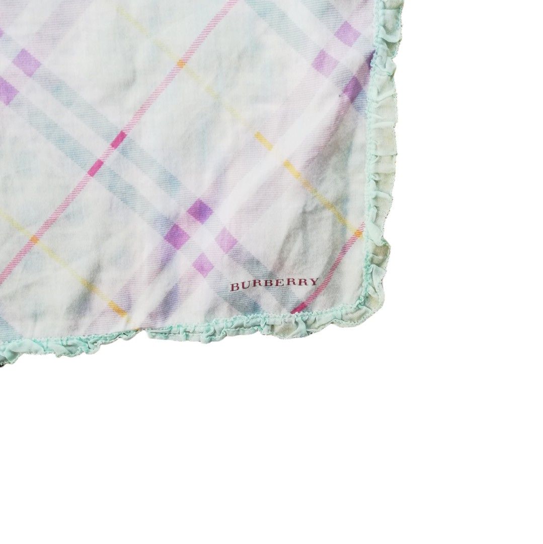 Burberry Lace Plaid Handkerchief (Category: Scarves) located in Cadiz. Submitted by hunteer (Listing ID 1443290631, Image 2). Description: For Sale! ‎ ‎ ‎ ‎Burberry Lace Handkerchief ‎ ‎ ‎ ‎• In Excellent Condition, 9 out of 10 color rate ‎ ‎• 100% Cotton ‎ ‎• Legit, check tags for authenticity ‎ ‎• Pattern: Plaid ‎ ‎• Dimes: Direct Chat ‎ ‎• Ready for shipping ‎ ‎• See photos (lighting may affect color) ‎Pm if interested — buyer pays shipping.