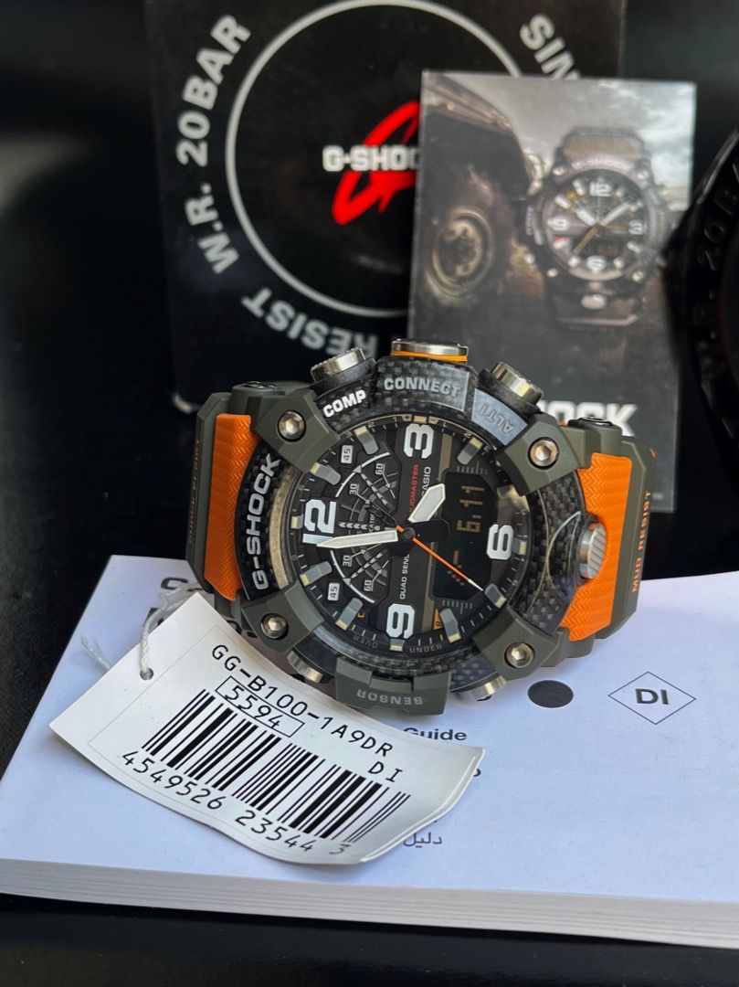 Casio G-Shock GGB100-1A9 Mudmaster Quad Sensor Bluetooth Carbon Core Watch P17,990 (Category: Men's Watches) located in San Juan City. Submitted by prestigehg718 (Listing ID 1443291607, Image 2). Description: Brand New with Tag 100% Authentic Comes with its Original Retail Packaging Watch case measurement: 55.4 x 53.1 x 19.3mm.