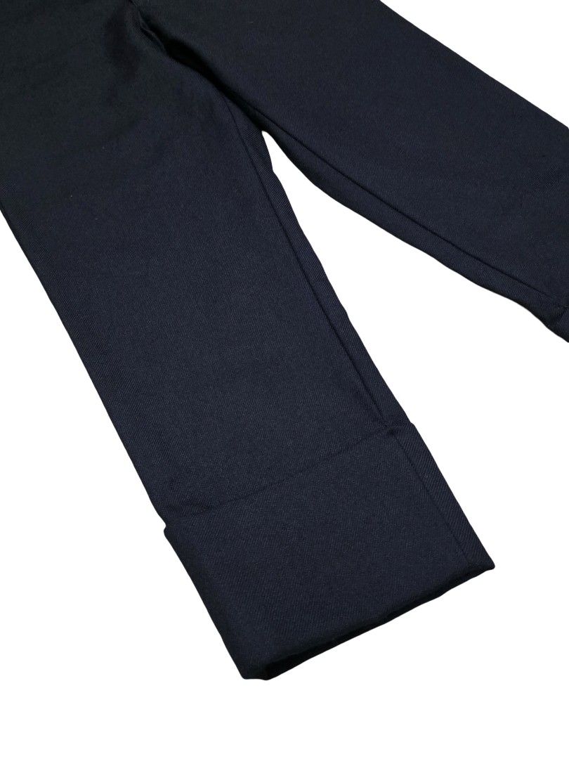Comme Des Garcons Homme Plus Cuffed Trousers (Category: Trousers) located in Angeles City. Submitted by recyclecenter (Listing ID 1443291781, Image 3). Description: Comme Des Garcons Homme Plus Cuffed Trousers (PM-P075) AD2013 Size Small fits 30 to 31 Measurements: Waist 15.5 inches Rise 10.5 inches Inseam 24.5 Outseam 33.5 Leg opening 7.25 inches Cuffs 4.25 inches Slant pockets 1 back flap pocket on the left 1 back pocket on the right Cuffed hem