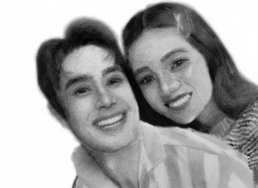 Custom Pencil Sketch & Charcoal Portrait - Framed (Category: Art & Prints) located in Cavite. Submitted by mintskyeartcommissions (Listing ID 1443237134, Image 1). Description: ​Framed Custom Portrait (Graphite & Charcoal) ​Get a beautiful, realistic portrait hand-drawn from your favorite photo. I use a mix of charcoal powder to make the skin tones look smooth and blended, plus classic graphite pencils to make the eyes, hair, and fine details pop